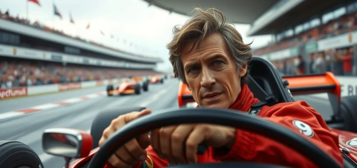 Alain Prost surmontant des défis dans sa carrière de champion.