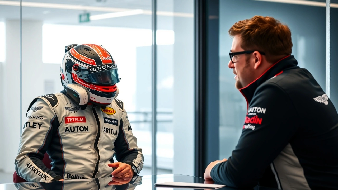 Fernando Alonso et Adrian Newey en réunion chez Aston Martin