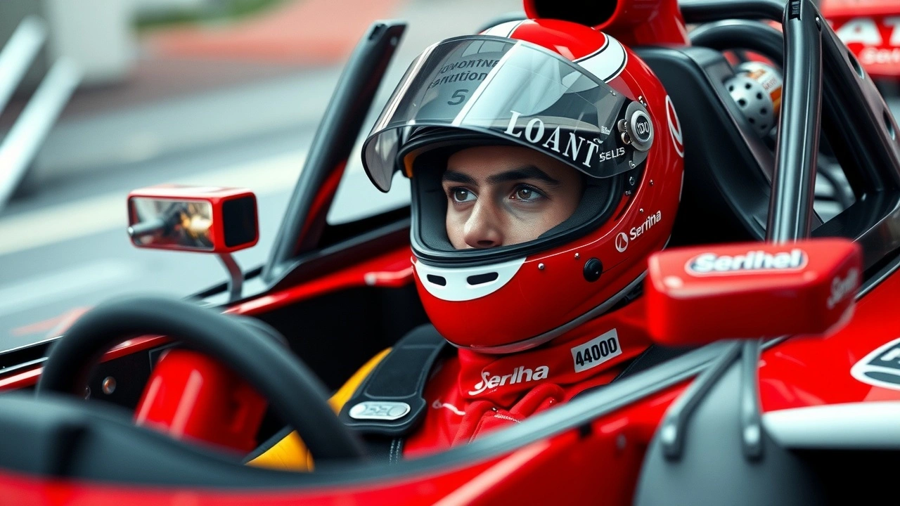 Ayrton Senna dans une voiture de Formule 1 moderne