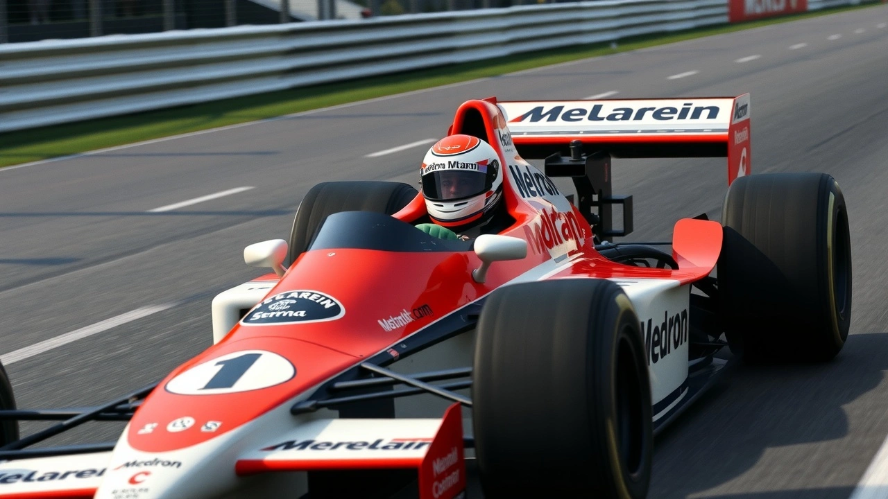 Ayrton Senna dans une voiture de Formule 1 McLaren
