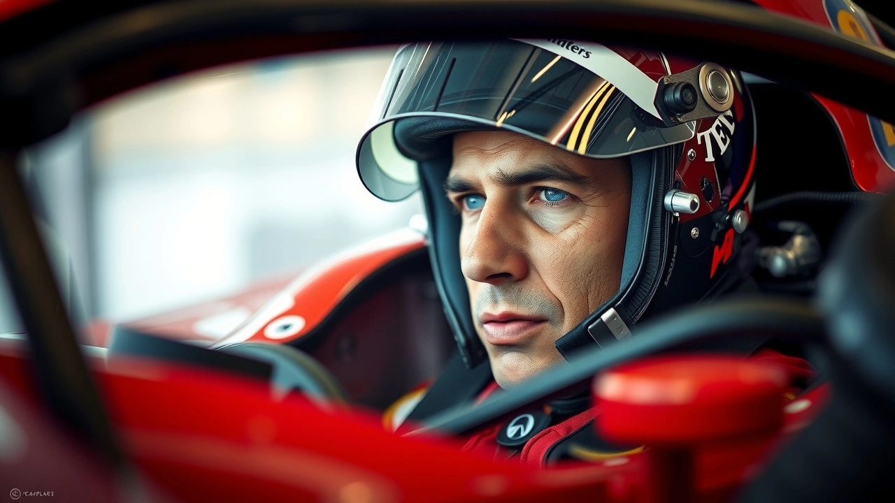 Ayrton Senna se preparant mentalement avant une course