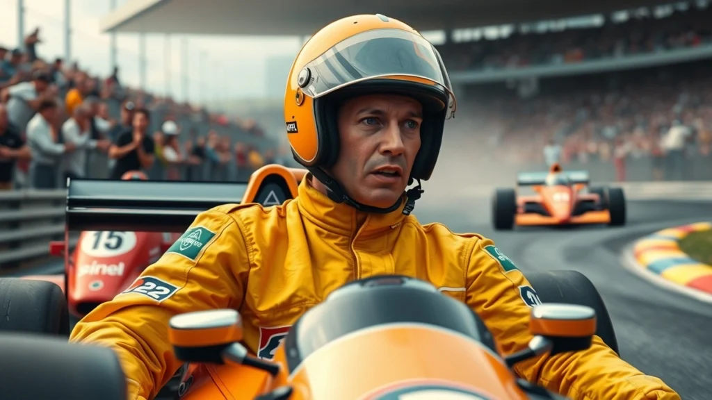 Ayrton Senna en action sur un circuit de F1, représentant une légende du sport automobile.