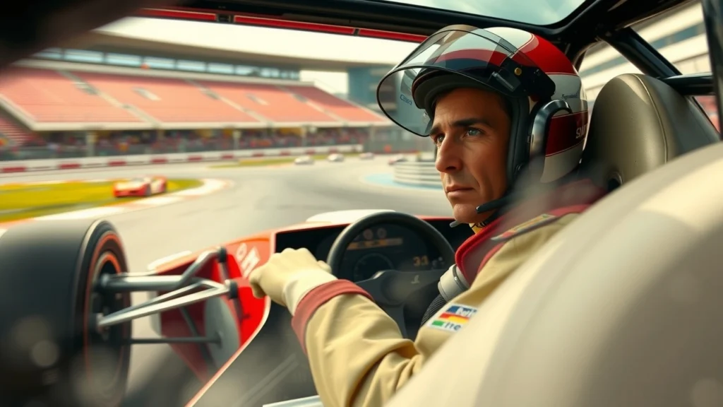 Ayrton Senna dans sa voiture de course, illustrant ses techniques de pilotage.