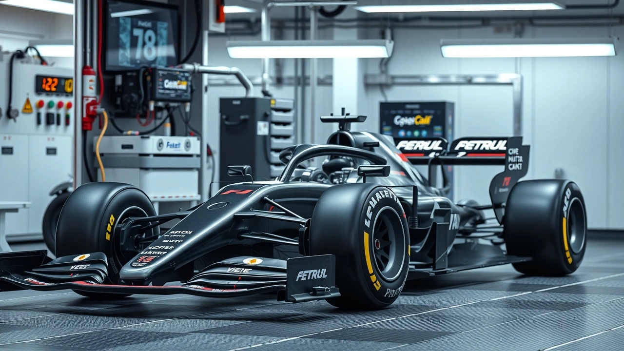 Batteries de Formule 1 en test dans un laboratoire