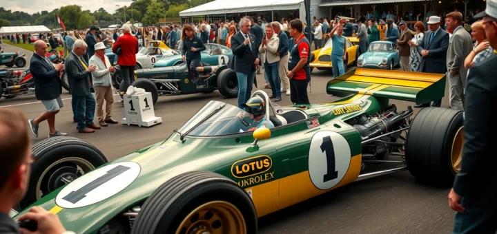 Bruno Senna conduisant la Lotus 97T au Goodwood Members' Meeting 2025 en hommage à Ayrton Senna.