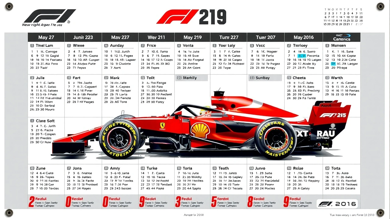 calendrier de Formule 1 avec dates de courses récentes
