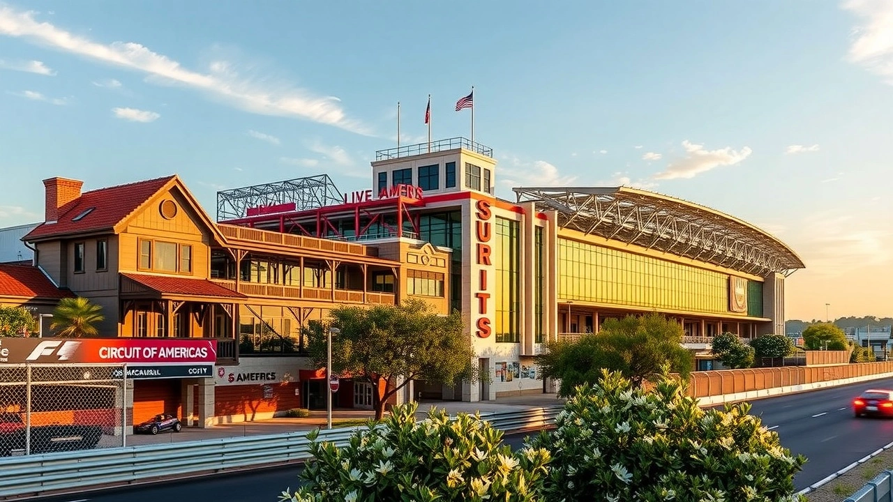 vue du circuit dAustin et architecture texane