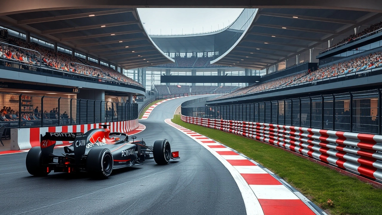 circuit de formule 1 moderne avec elements historiques