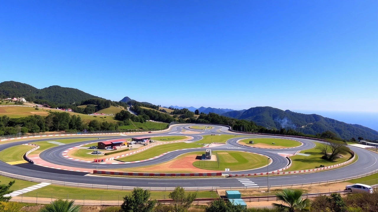 circuit de karting d'Interlagos sous le ciel bleu