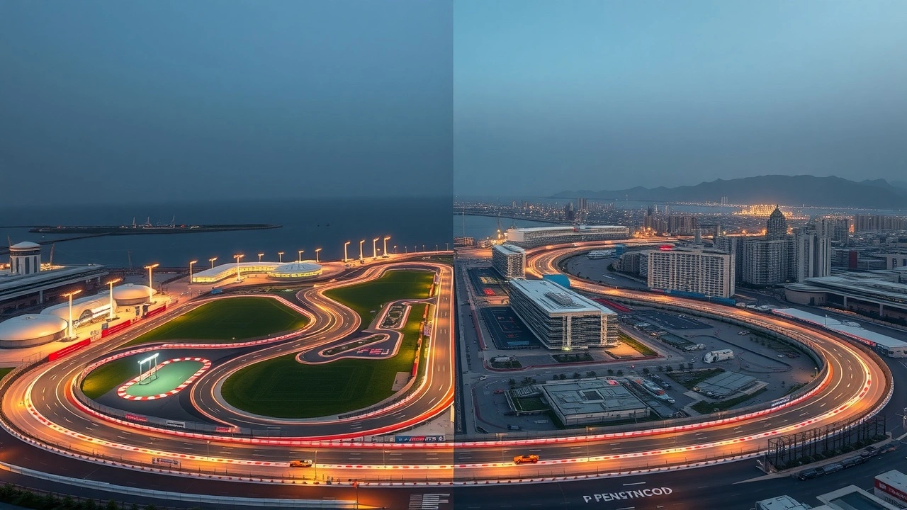 circuit de Jeddah comparé à d'autres circuits de F1