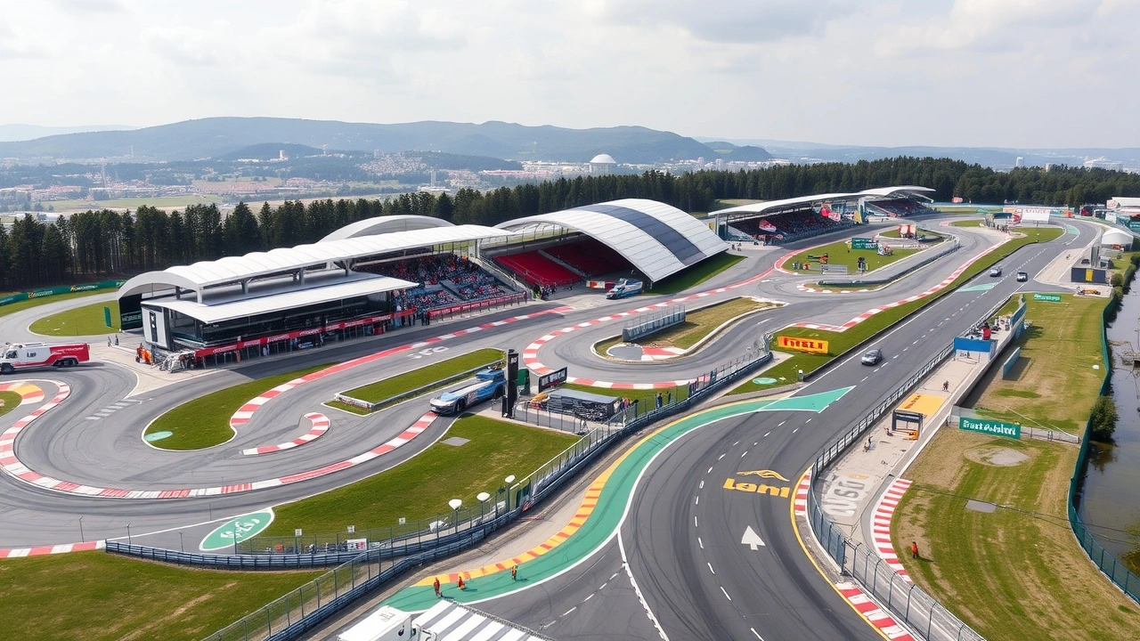 vue du circuit de Monza avec details techniques