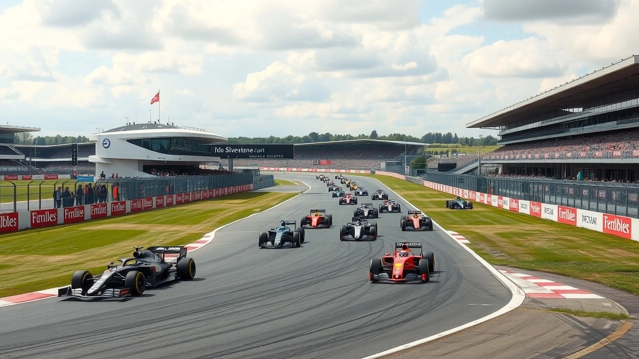 circuit de Silverstone pendant une course de F1