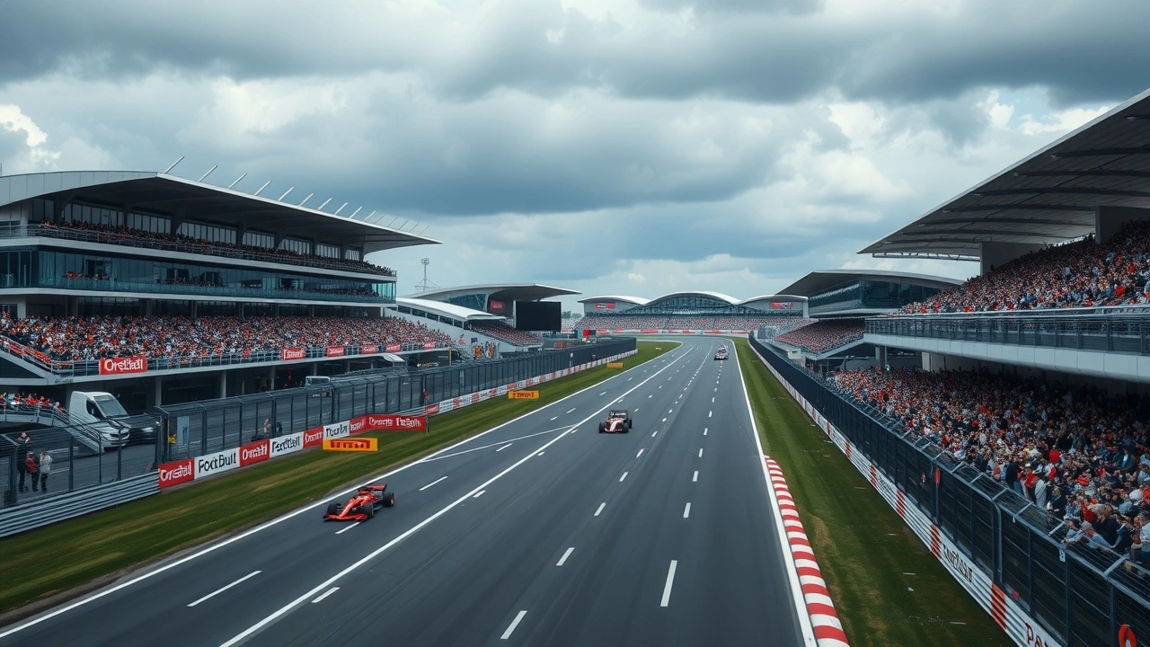 circuit de Silverstone pendant une course de F1