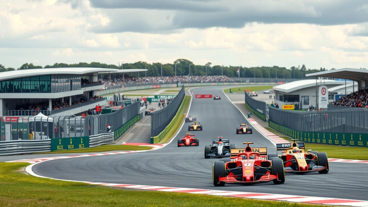 le circuit de Silverstone durant une course de Formule 1