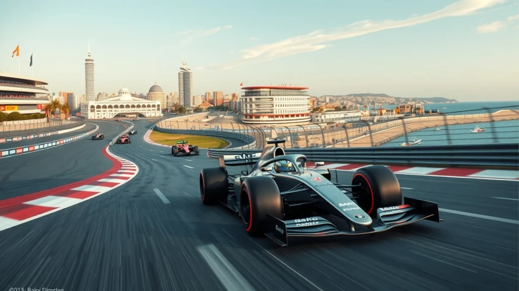 Circuits de Baku avec vitesse et technique