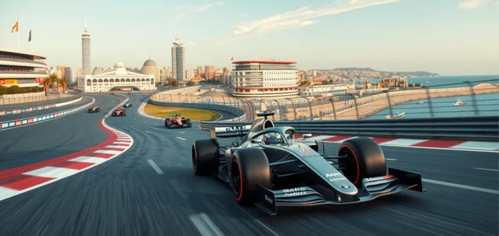 Circuits de Baku avec vitesse et technique