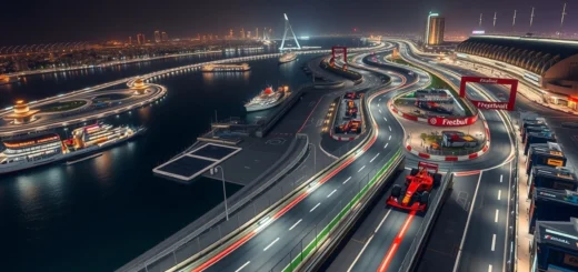 Une illustration photoréaliste du circuit de Jeddah, mettant en avant ses caractéristiques techniques et leur impact sur la saison de F1.