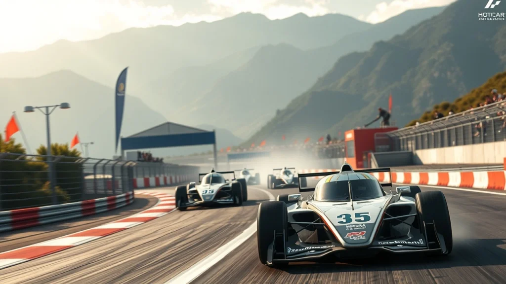 Une illustration du circuit de Mexico mettant en avant les défis de la hauteur pour les pilotes.