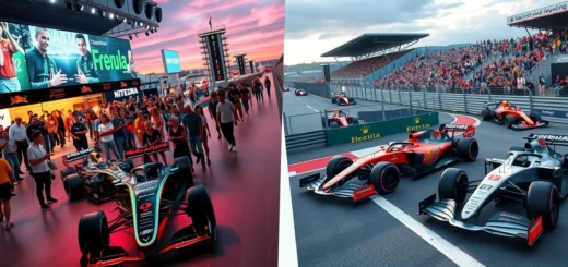 Comparaison visuelle des stratégies marketing de la Formule E et de la Formule 1.
