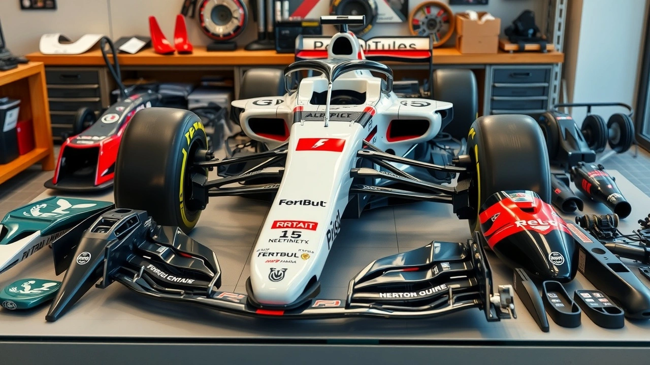 rassemblement de composants aérodynamiques de Formule 1