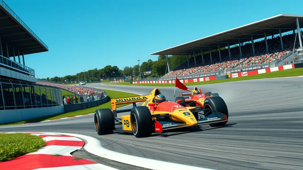 Une illustration inspirante de la philosophie de course d'Ayrton Senna dans une scène de Formule 1.