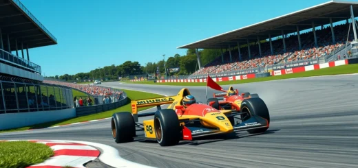 Une illustration inspirante de la philosophie de course d'Ayrton Senna dans une scène de Formule 1.