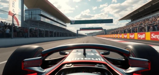 Une scène de course F1 mettant en avant les innovations de sécurité inspirées par Jules Bianchi.