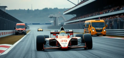 Une scène de course de Formule 1 illustrant l'impact d'Ayrton Senna sur la sécurité