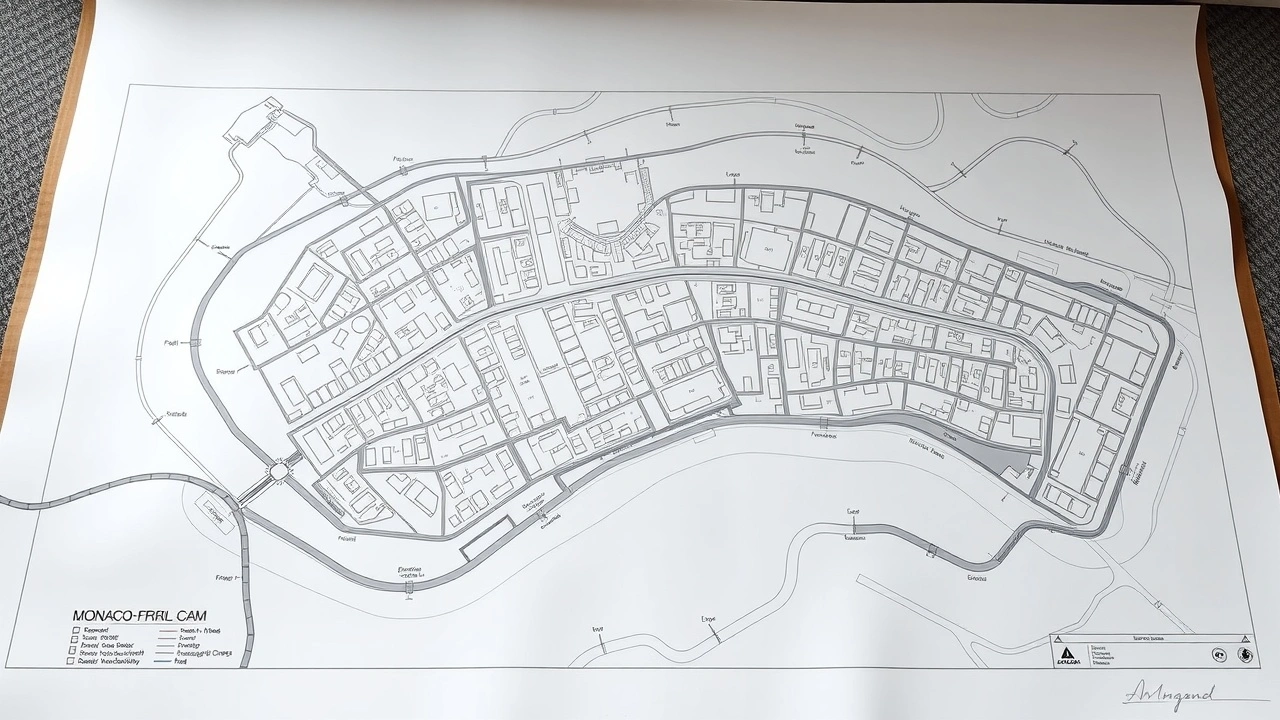 dessin technique du circuit de Monaco