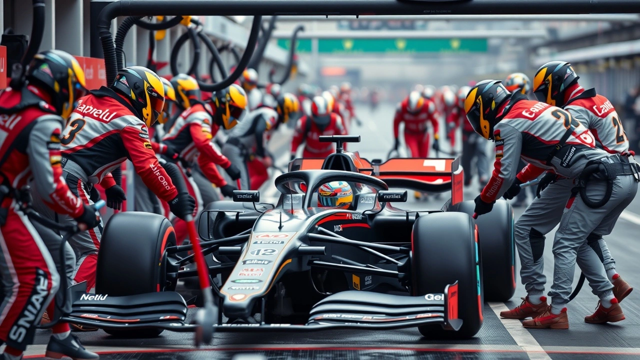 equipe de Formule 1 diversifiée au travail