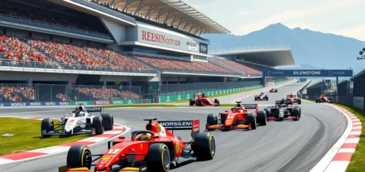 Illustration de l'évolution des circuits de Formule 1 montrant des changements et innovations.