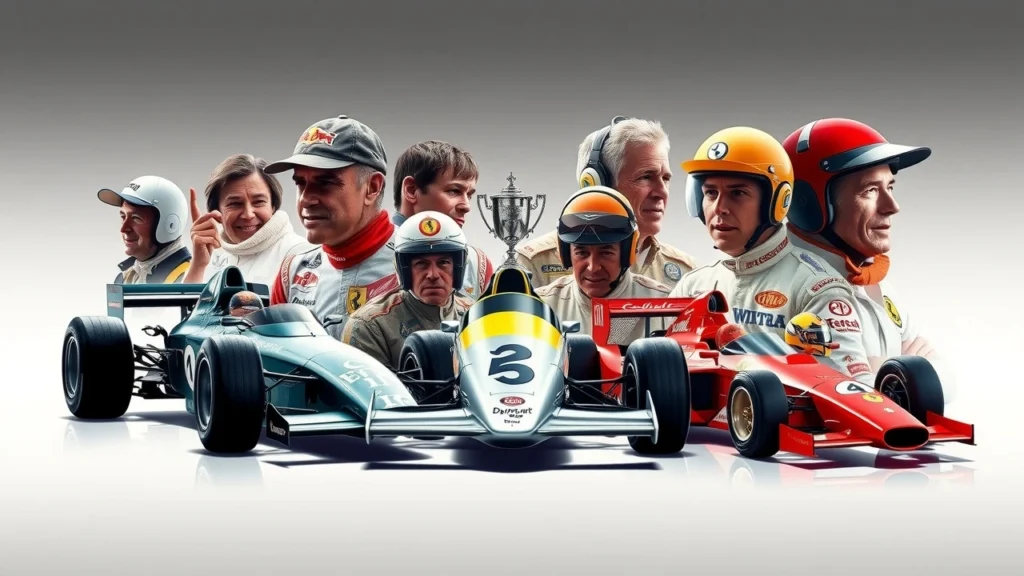 Évolution des icônes de la F1 à travers les générations de pilotes