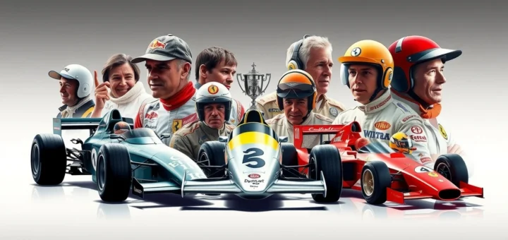 Évolution des icônes de la F1 à travers les générations de pilotes