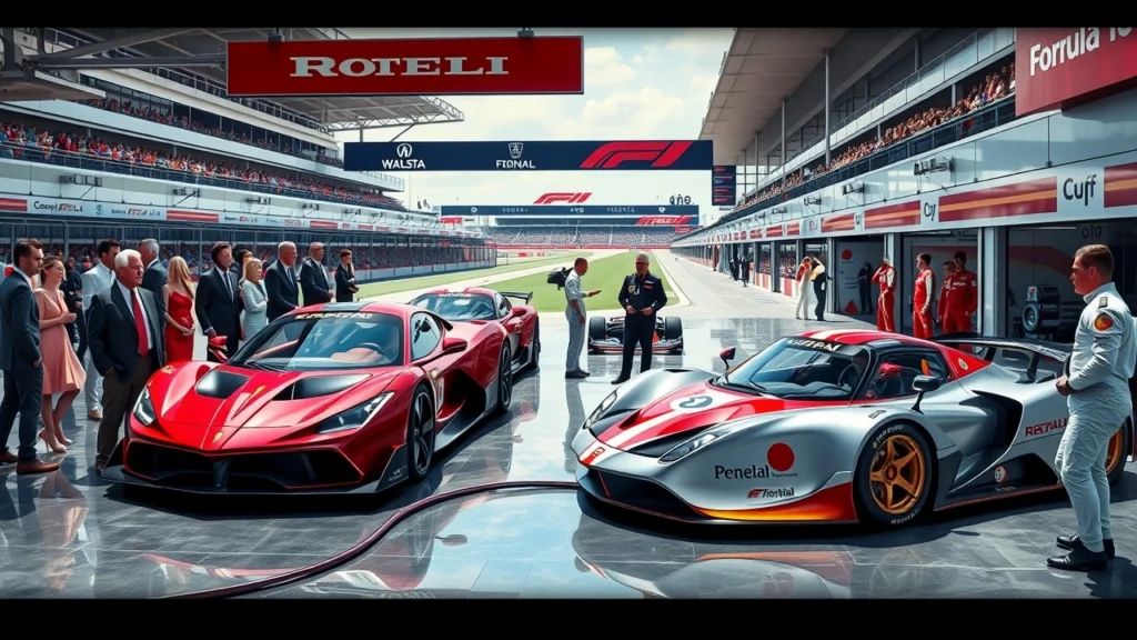 Une image montrant l'évolution des partenariats entre marques de luxe et équipes de Formule 1.