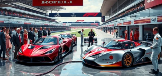 Une image montrant l'évolution des partenariats entre marques de luxe et équipes de Formule 1.