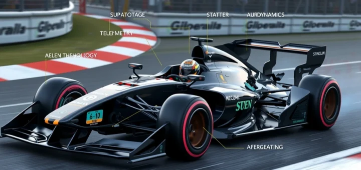 Une illustration de l'évolution des systèmes d'assistance à la conduite dans les monoplaces de Formule 1 modernes.