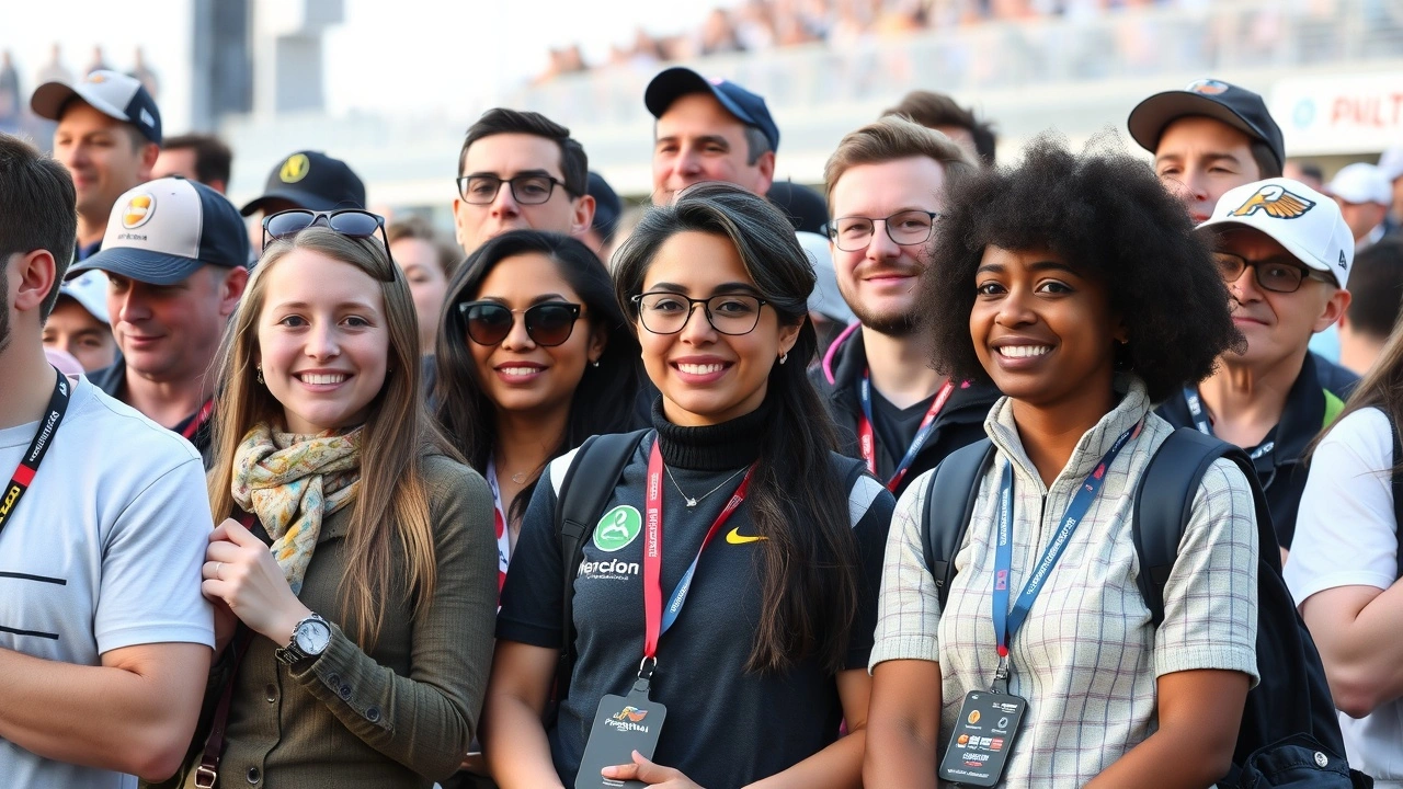 Groupe divers de fans de Formule E à un événement