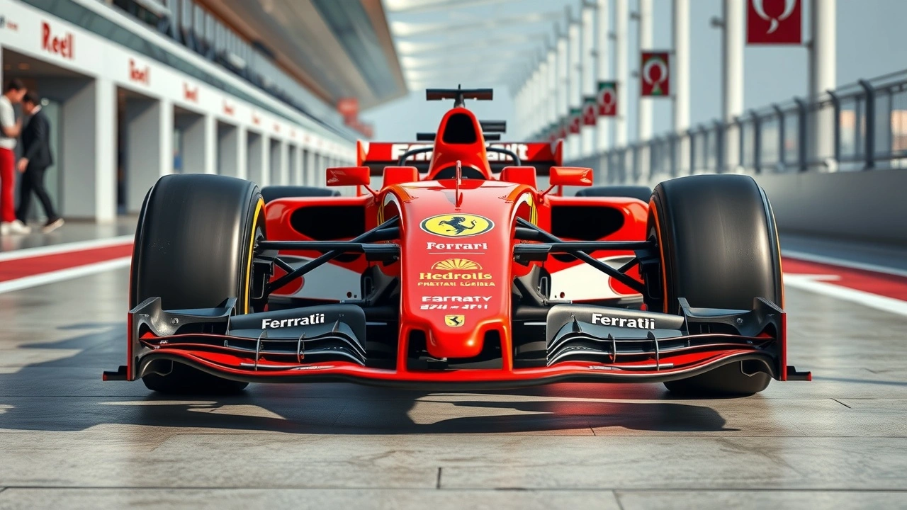Ferrari de Formule 1 avec un design de fond plat