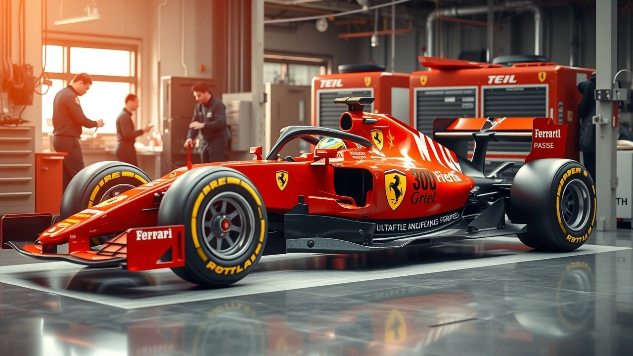 voiture de Formule 1 Ferrari en cours de développement