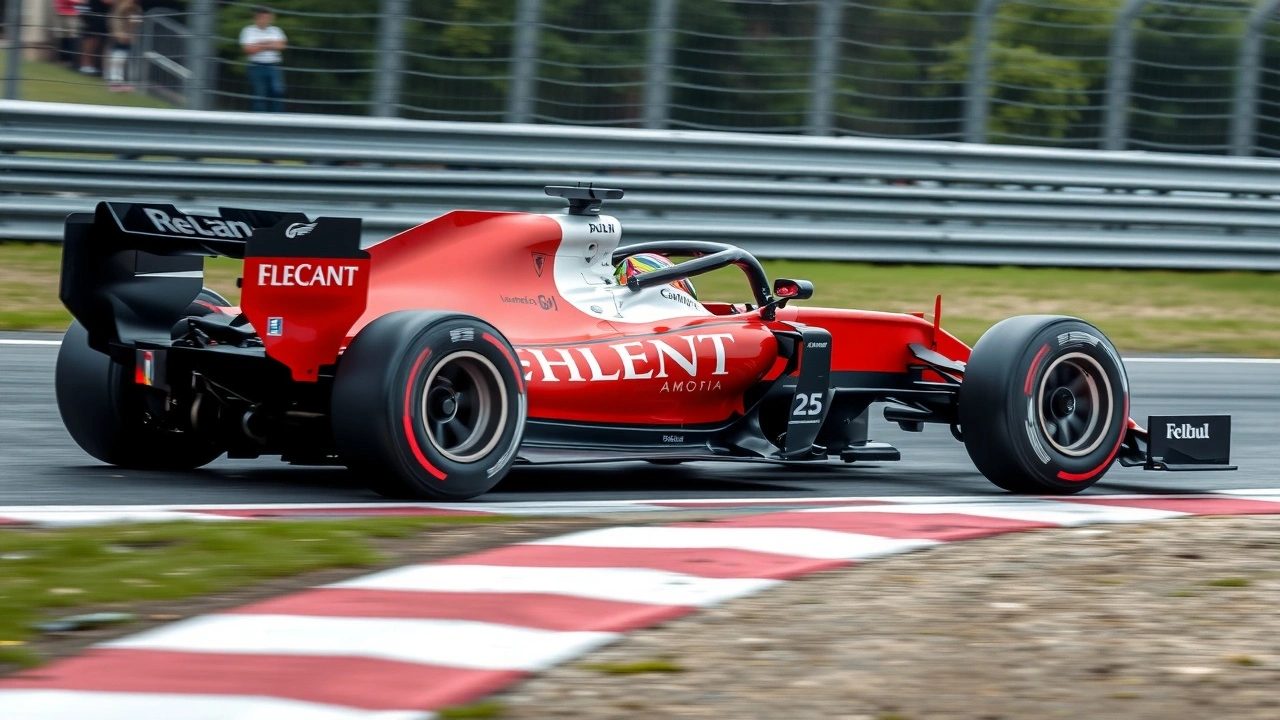 voiture de Formule 1 moderne sur circuit