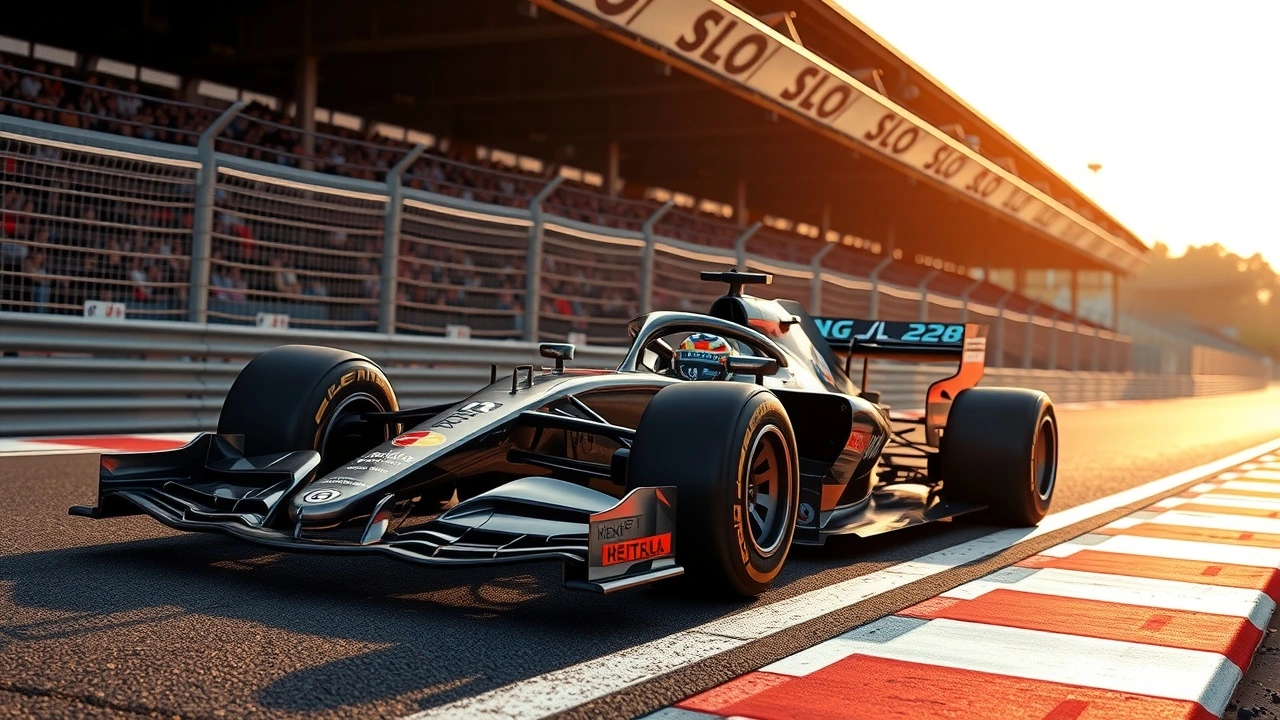 voiture de Formule 1 sur circuit