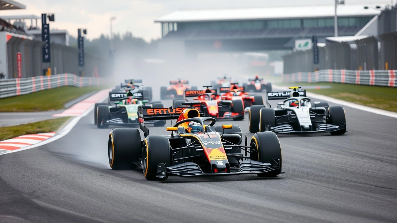 voiture de formule 1 sur circuit de Spa-Francorchamps