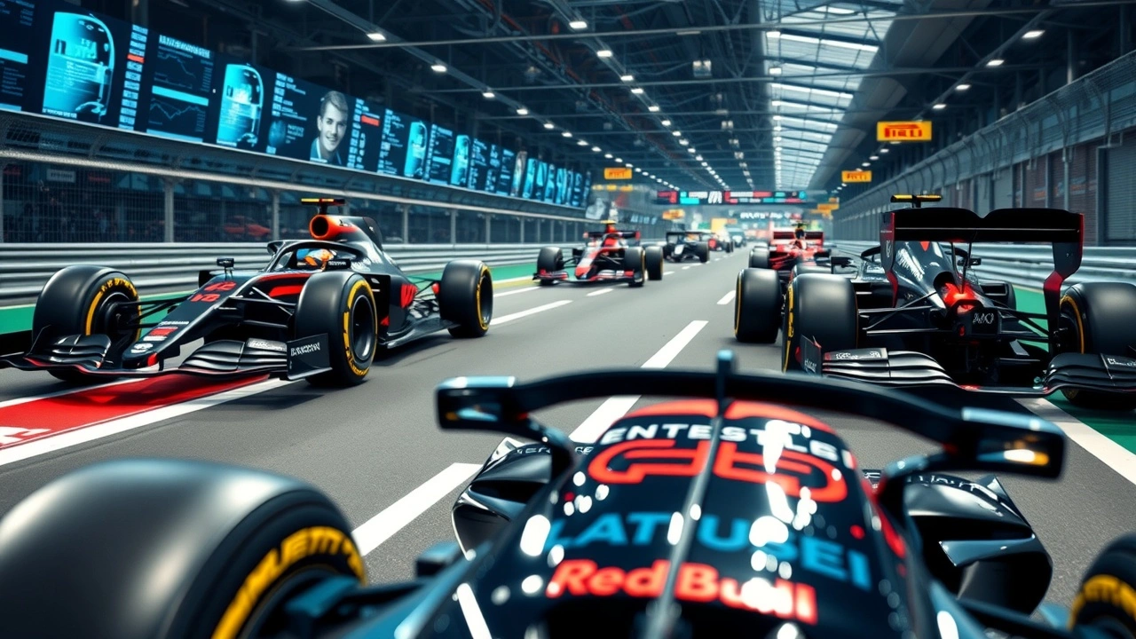 voitures de Formule 1 collectant des données sur la piste