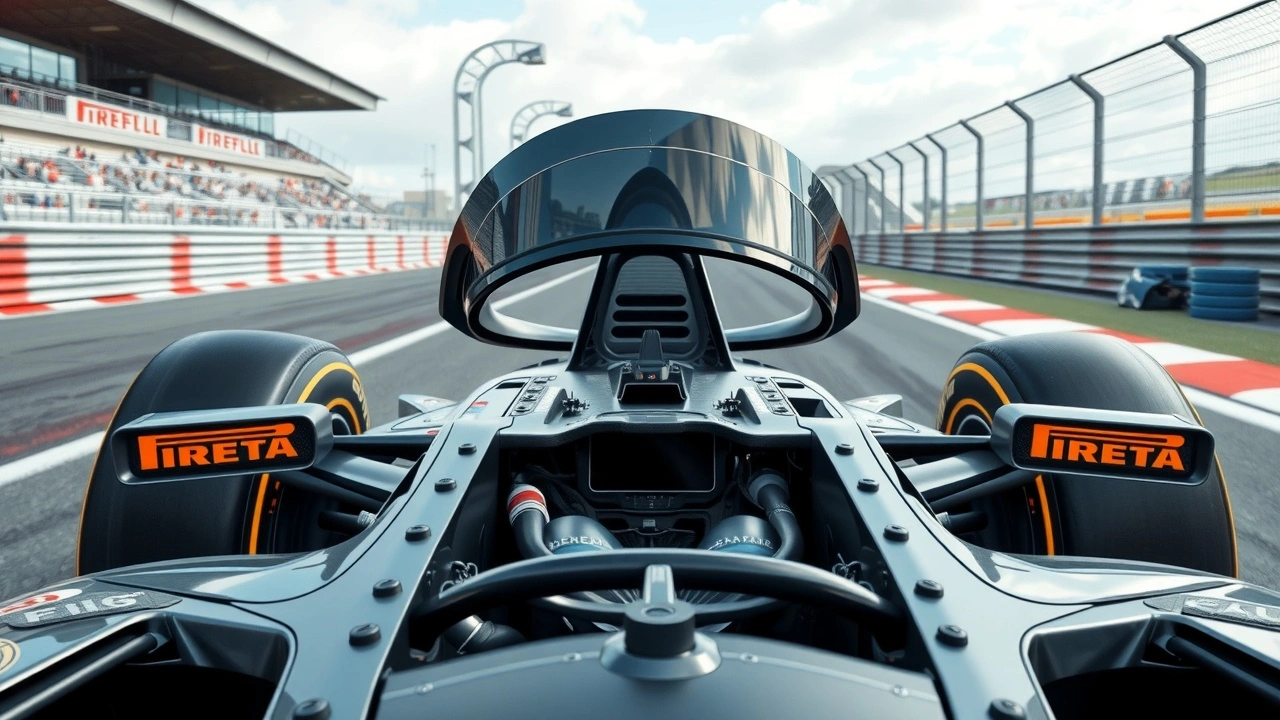 voiture de Formule 1 avec dispositifs de sécurité