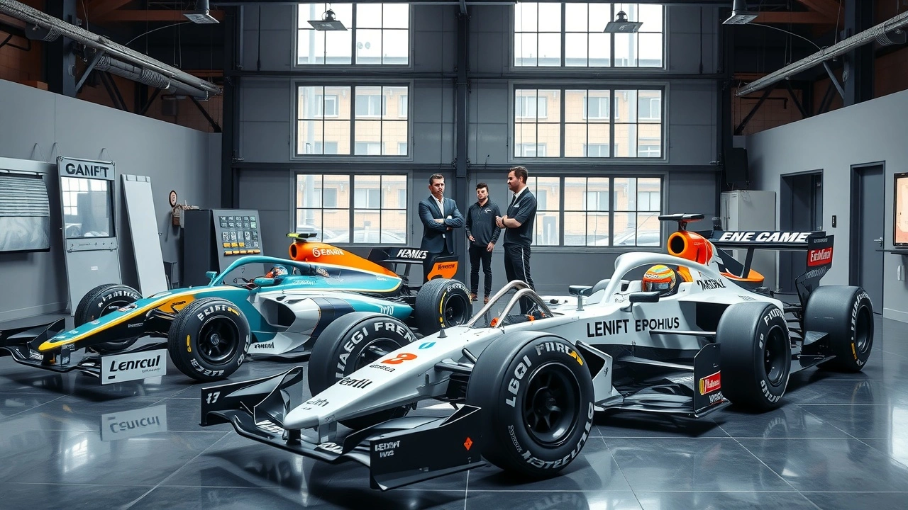 voiture de formule E et formule 1 en réunion