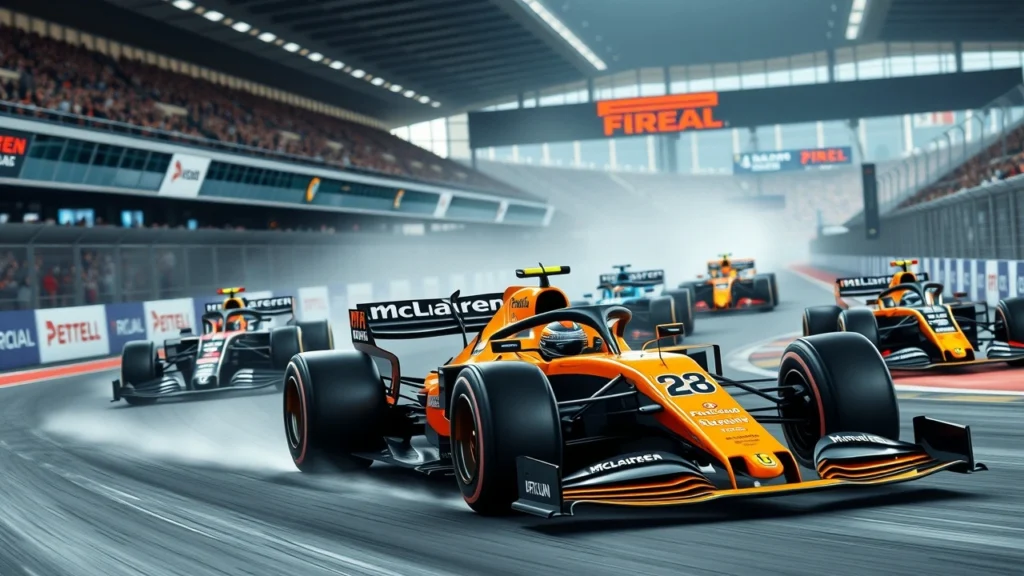Illustration de la Formule 1 2025 avec McLaren dominant et enjeux techniques majeurs.