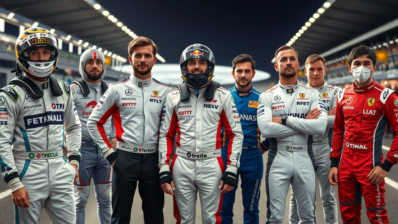 groupe divers de pilotes de Formule E et F1