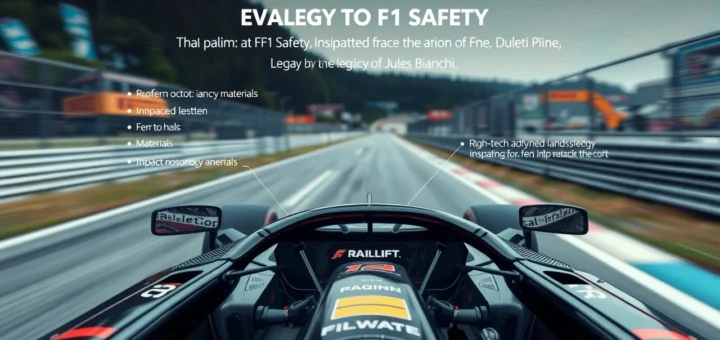 Image illustrant une voiture de F1 moderne mettant en avant ses technologies de sécurité avancées.