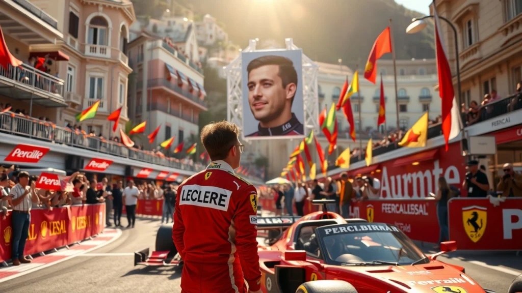 Charles Leclerc rendant hommage à Jules Bianchi lors du Grand Prix de Monaco 2024.