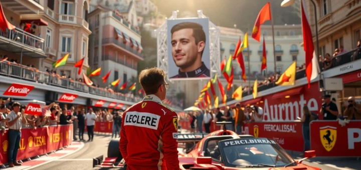 Charles Leclerc rendant hommage à Jules Bianchi lors du Grand Prix de Monaco 2024.